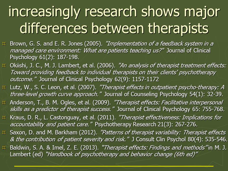 therapist variability
